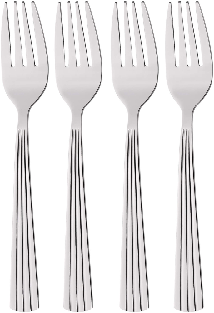 Kuchengabeln, Serie Athen, 4-teilig, Edelstahl Bild 1