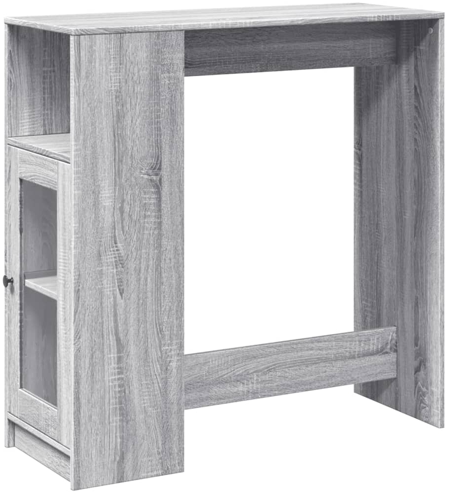 vidaXL Bartisch mit Regal Grau Sonoma 101x40x103,5 cm Holzwerkstoff 854369 Bild 1