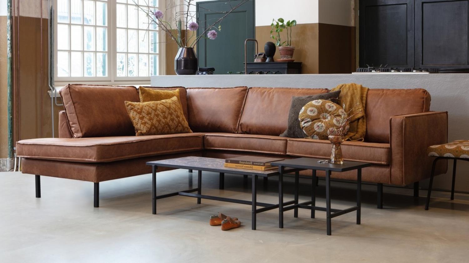 Ecksofa Rodeo Links - Leder Cognac Bild 1