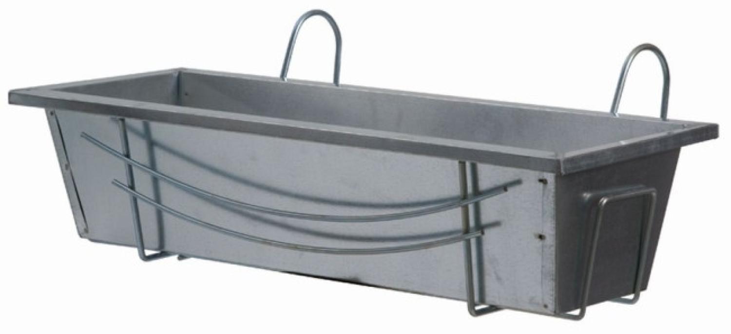 SIENA GARDEN 3 Stück Blumenkasten mit Halter 50 cm verzinkt Bild 1