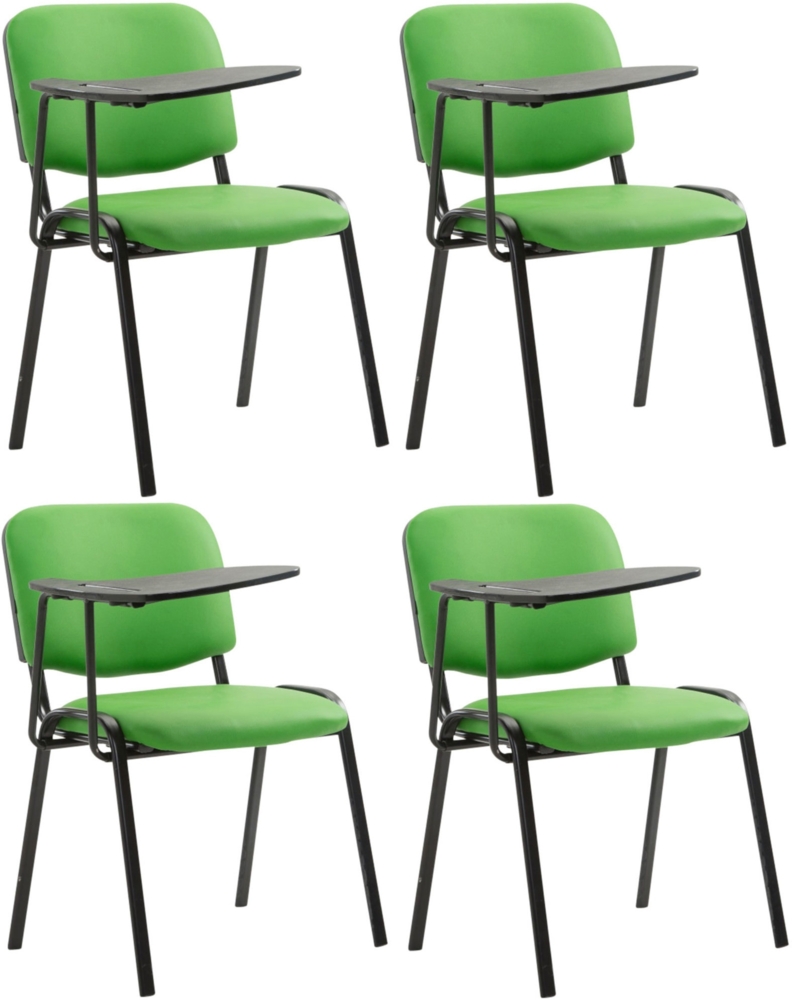 CLP 4er Set Stühle Ken mit Klapptisch Kunstleder gepolstert,grün Bild 1