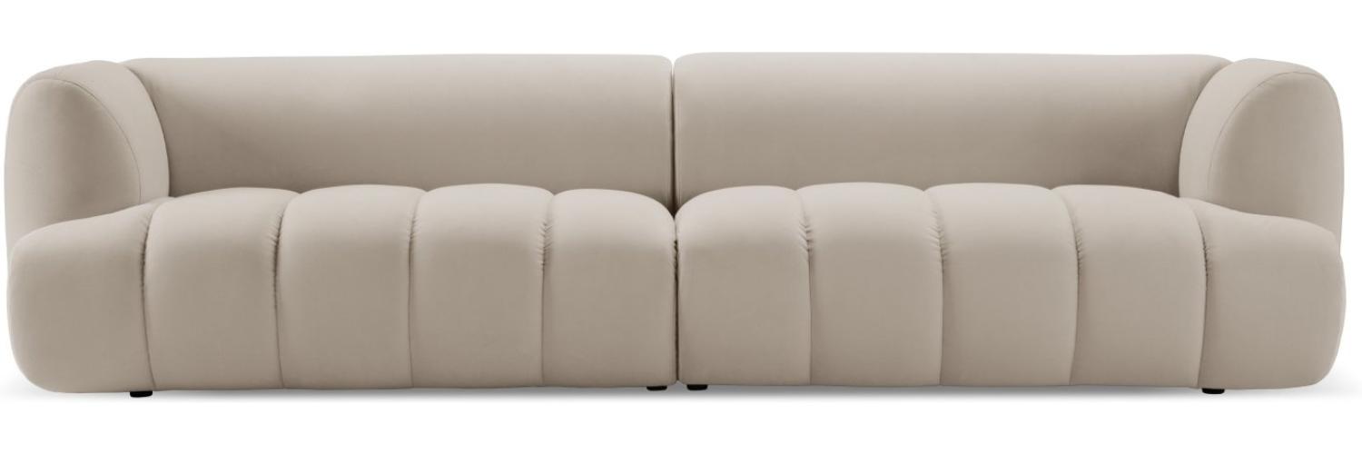 Micadoni Modulares Sofa Harry 4-Sitzer Samtstoff Ecru Bild 1