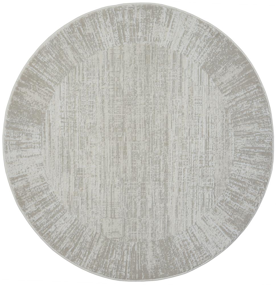 Teppich CIELO rund Creme-Grau 120 x 120 cm Bild 1