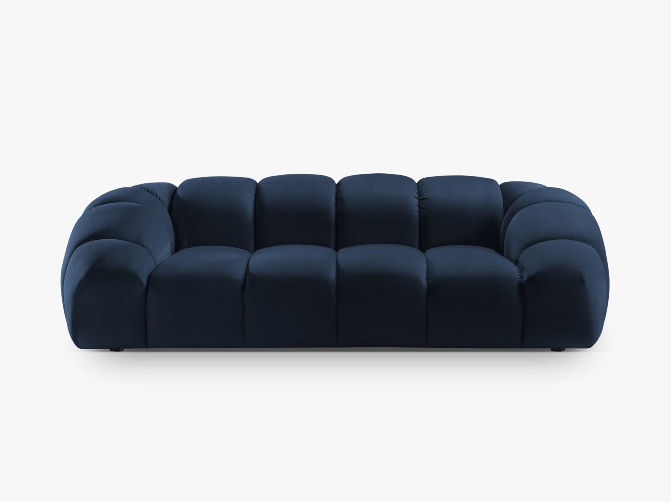 Micadoni Sofa Diana 3-Sitzer Samtstoff Königsblau Bild 1