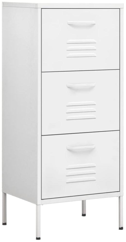 vidaXL Lagerschrank Weiß 42,5x35x101,5 cm Stahl [336188] Bild 1