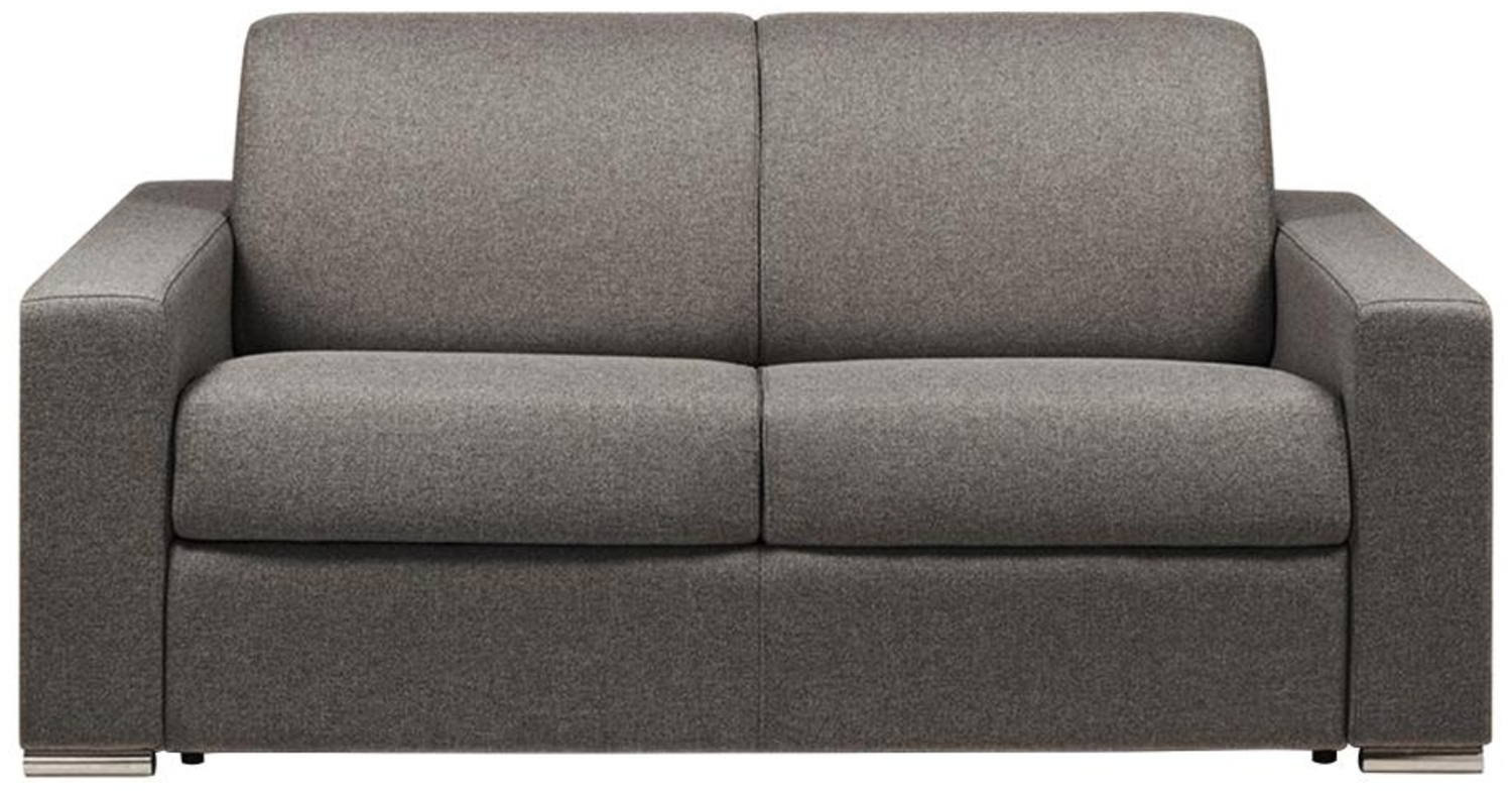 Vente-unique - Schlafsofa mit Matratze 2-Sitzer Stoff - Anthrazit - Liegefläche mit Lattenrost: 120 cm - Matratzenhöhe: 18 cm mit Memory Schaum - CALITO Bild 1