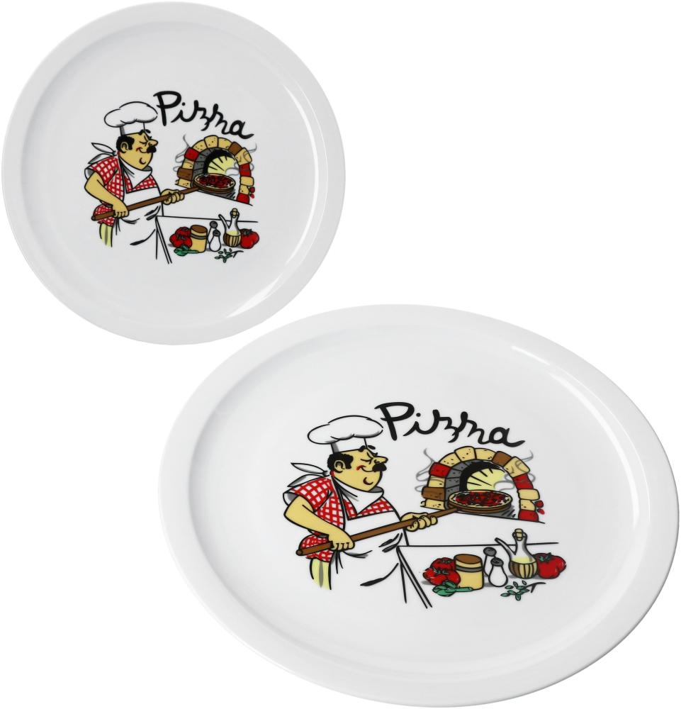 2er Set Luigi Pizzateller Ø30,5cm 2 Personen Teller Pizza Bäcker große Platte Bild 1