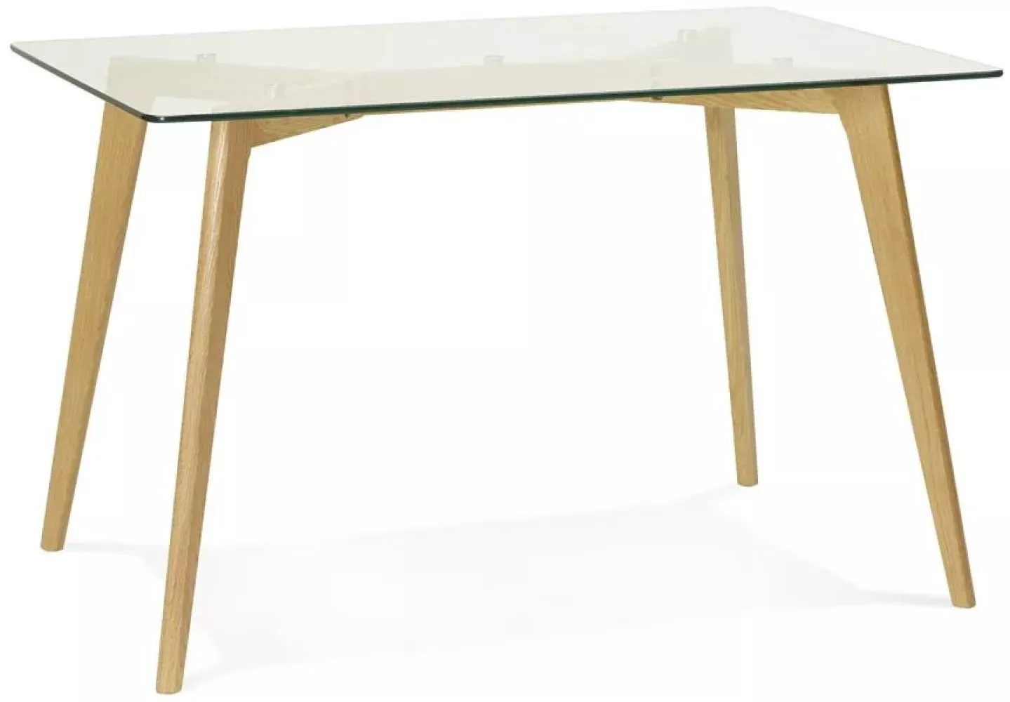 Kadima Design Esszimmertisch 120x80 cm, Glas & Holz, Kompakt, moderne Optik Bild 1