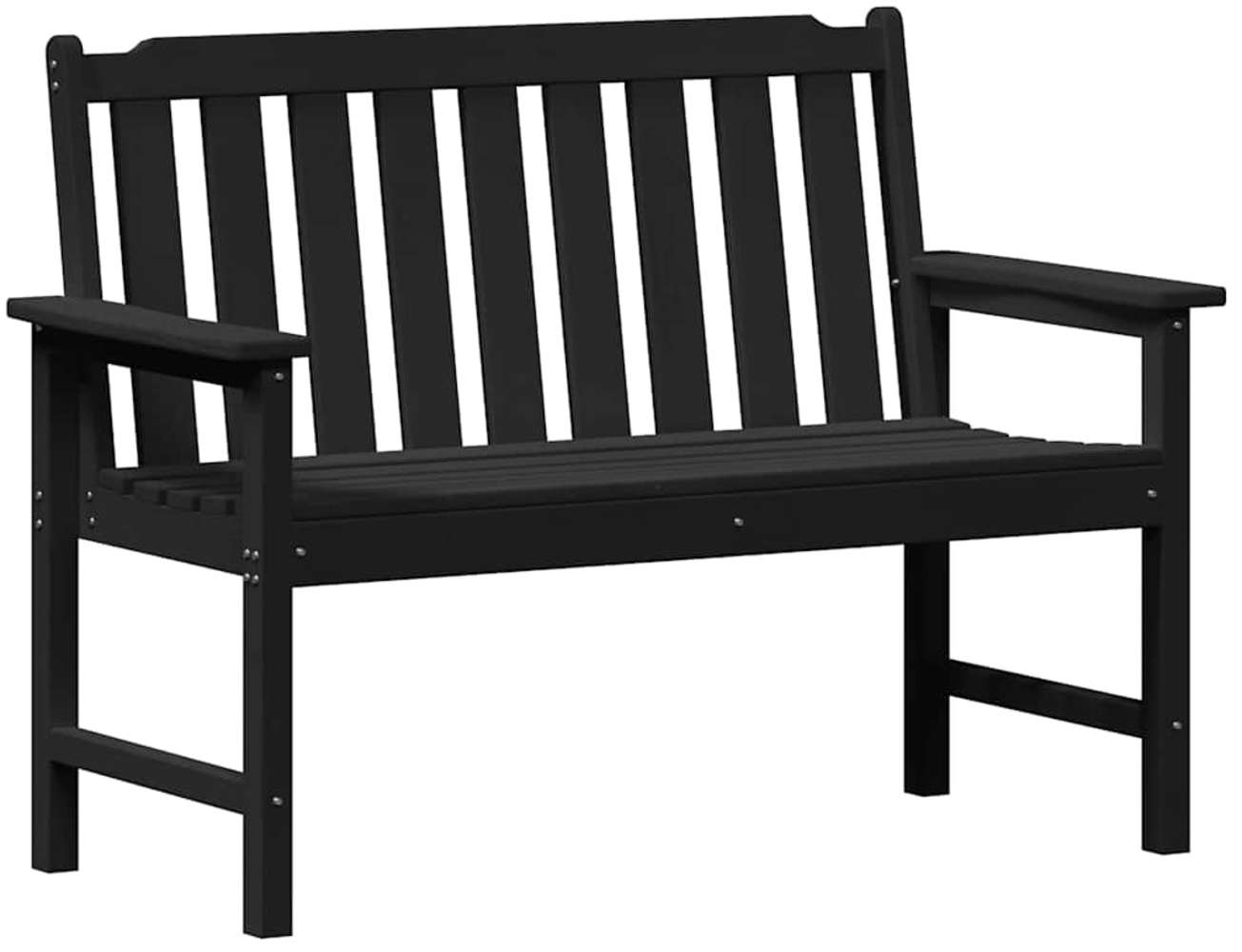 vidaXL Gartenbank Schwarz 120 x 59 x 88 cm HDPE 42006602 Bild 1