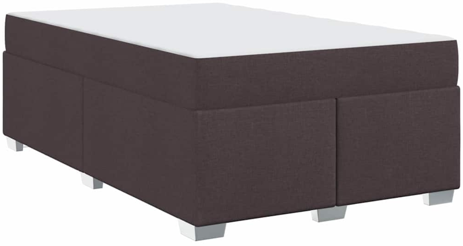 vidaXL Bettgestell Dunkelbraun 120 x 200 cm Stoff 3399183 Bild 1