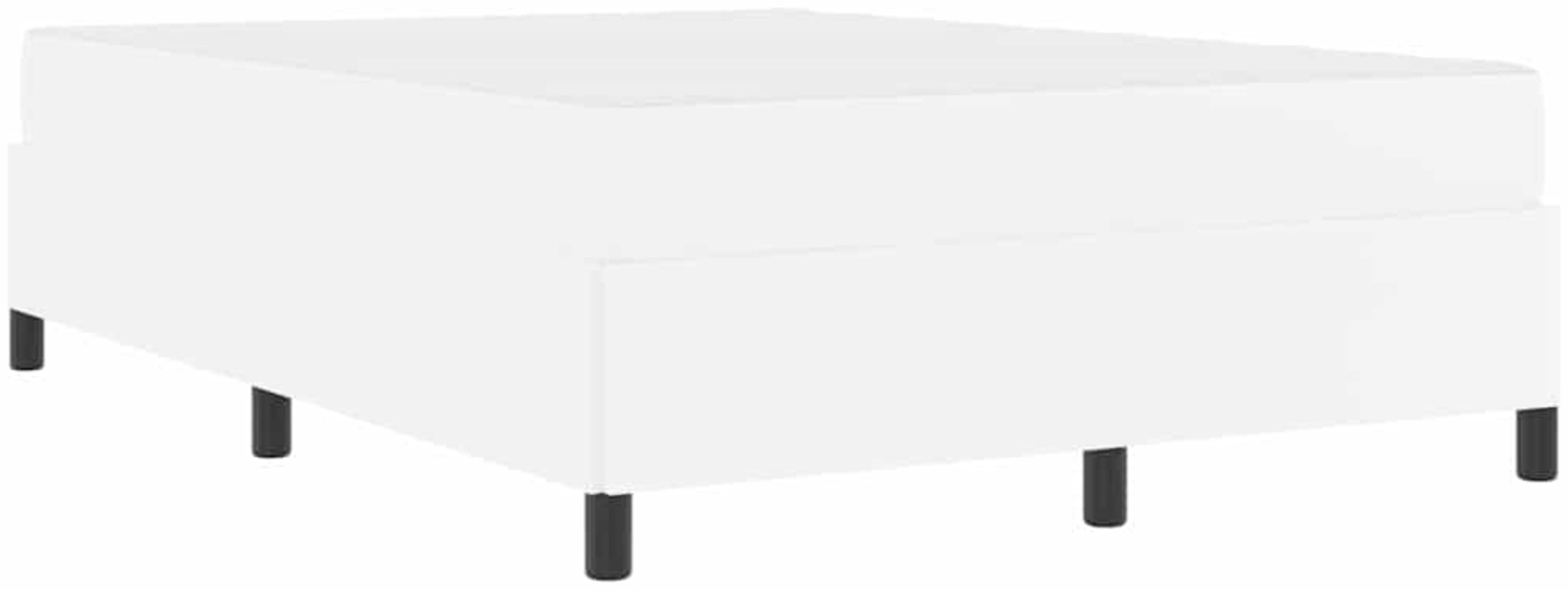 vidaXL Bettrahmen mit Matratze Weiß 160 x 200 cm Stoff 3399010 Bild 1