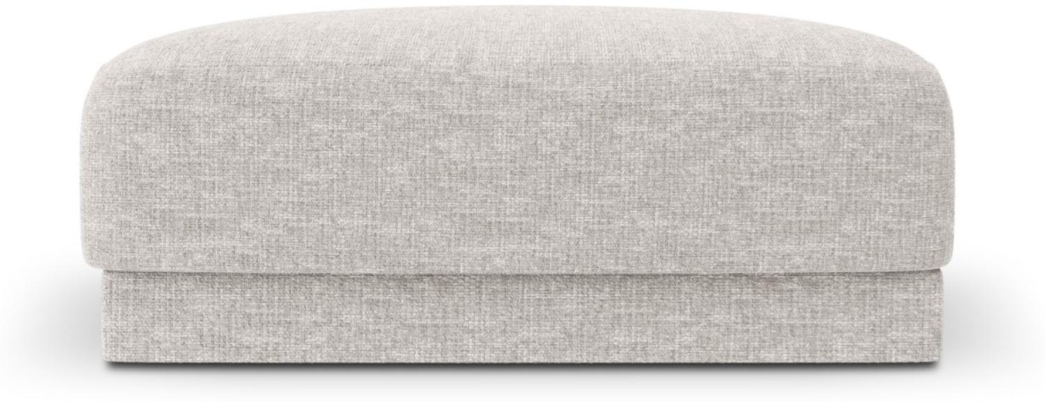 Micadoni Pouf Hocker Miley | Bezug Light Grey | Beinfarbe Black Plastic Bild 1