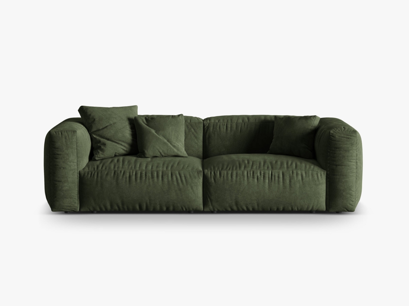 Micadoni Sofa Martina 3-Sitzer Samt Grün Bild 1