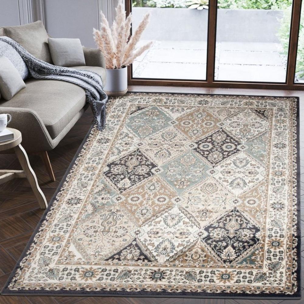 Mazovia Orientteppich Oriente Teppich - Traditioneller Teppich Orient Grau, 60 x 100 cm, Geeignet für Fußbodenheizung, Pflegeleicht, Wohnzimmerteppich Bild 1