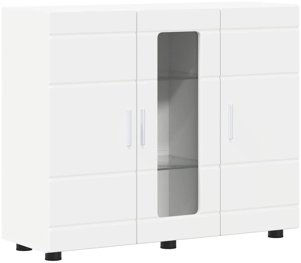 vidaXL Sideboard mit Regal Weiß 55,5 x 29 x 100 cm Holzwerkstoff 880301 Bild 1