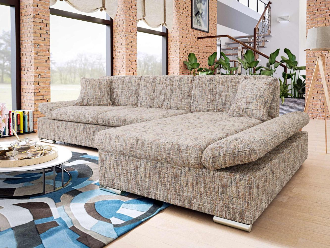 Ecksofa Montana Premium mit Regulierbare Armlehnen, L-Form (Farbe: Tracy 211.01, Seite: Rechts) Bild 1