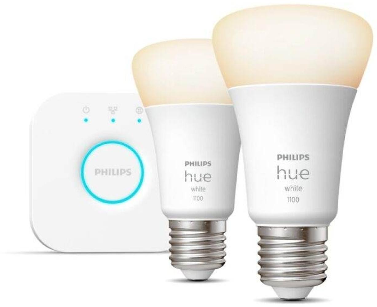 Philips Hue White A60 E27 1100 Lumen - Starter Kit With 2 Bulbs Bild 1