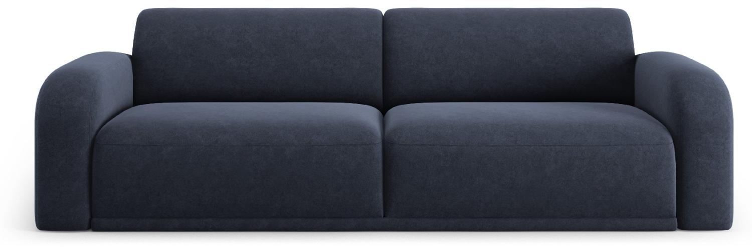 Micadoni Sofa Erin 4-Sitzer Samtstoff Dunkelblau Bild 1