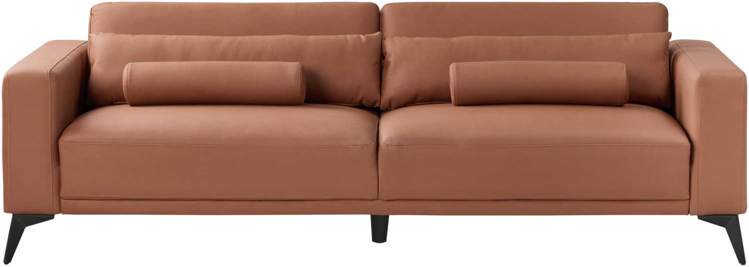 3-Sitzer Sofa Kunstleder goldbraun ANGE Bild 1