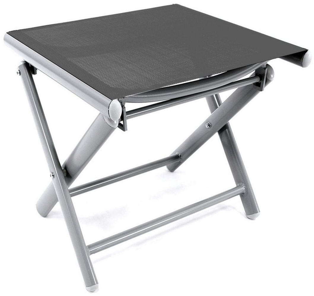 Garten Klapphocker / Fußhocker Aluminium - Textilen Anthrazit Bild 1