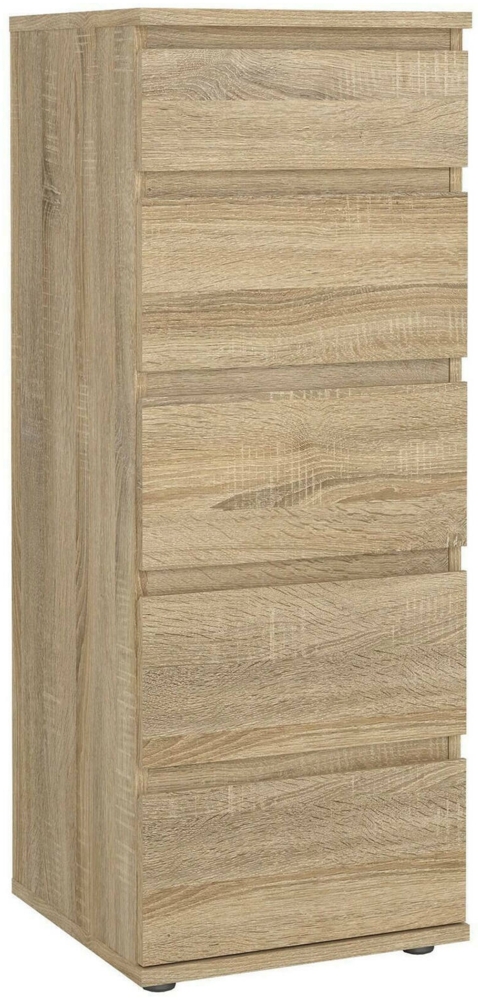 Dmora Kommode Abelarda, Mehrzweckkommode, Schlafzimmerkommode, Schrank mit Schubladen, 40x40 h107 cm, Eiche Bild 1