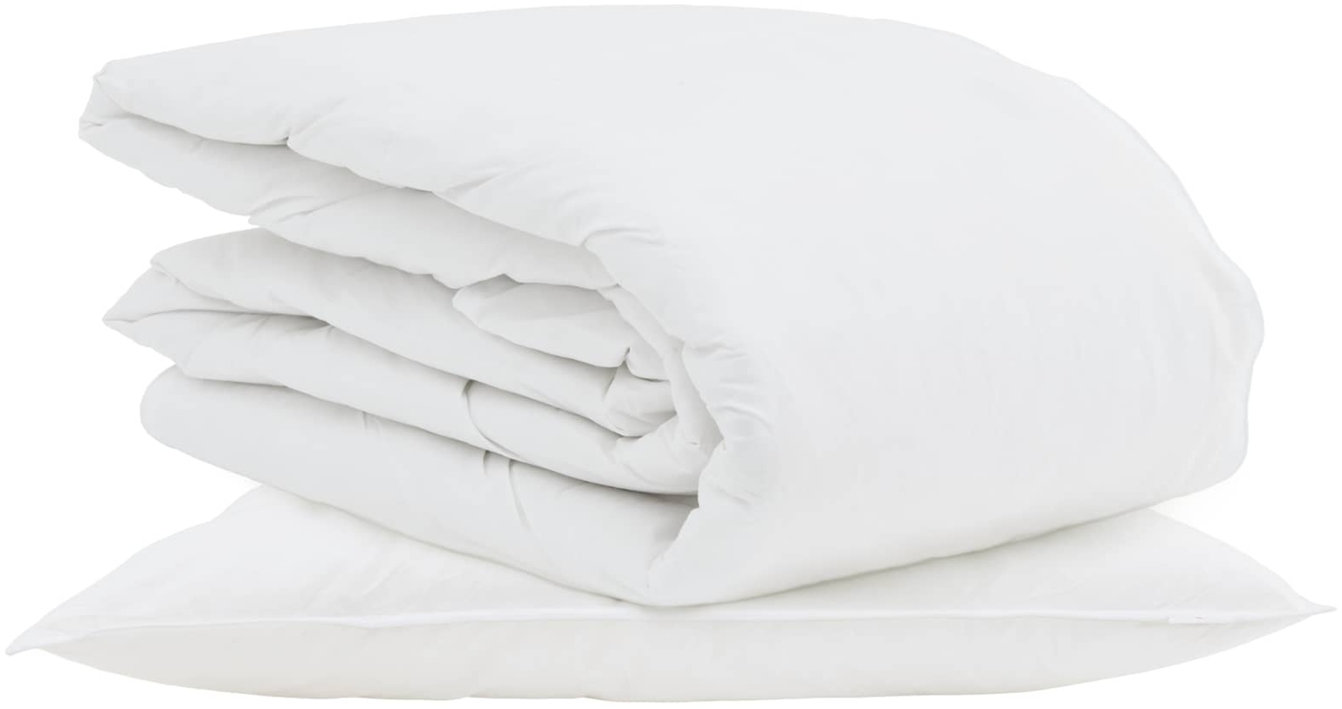 vidaXL Sommerdecke mit Kissen 2 pcs Weiß Daunenfeder 3376244 Bild 1