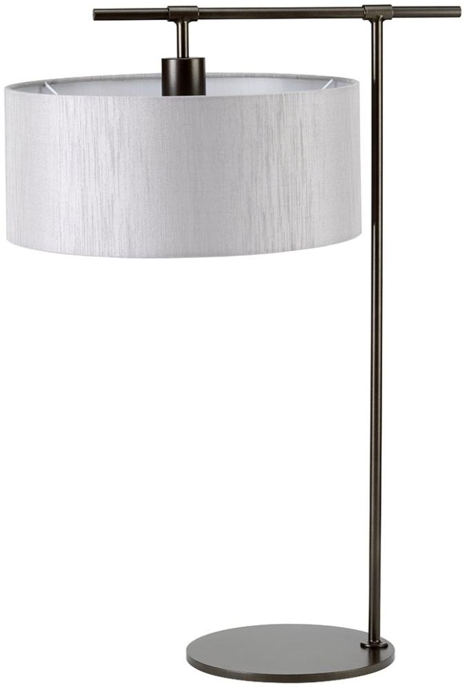 Elstead Lighting Balance 1-Light Tischleuchte 1-flammig Dunkelbraun Grau 65cm E27 Bild 1