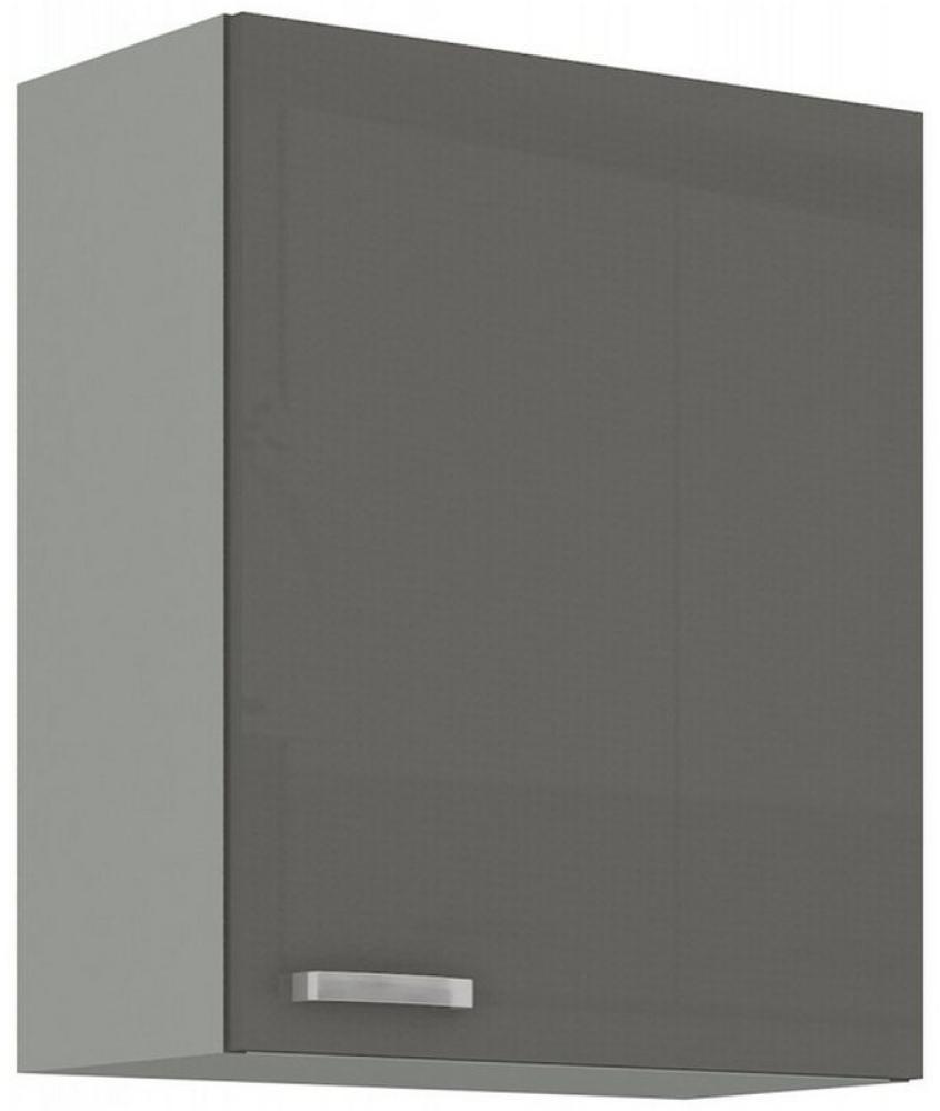 Küchen Hängeschrank 60 Hochglanz Grau Küchenzeile Küchenblock Küche Grey Bianca Bild 1