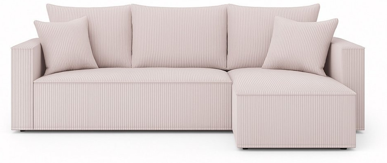 NEXT COLLECTION Ecksofa VELO, Schlaffunktion, weicher und angenehmer Stoff zum Anfassen, Bettzeugkasten, lose Rückenkissen Bild 1