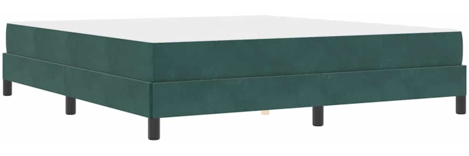 vidaXL Boxspringbett mit Matratze Dunkelgrün 180 x 200 cm Stoff 3398710 Bild 1