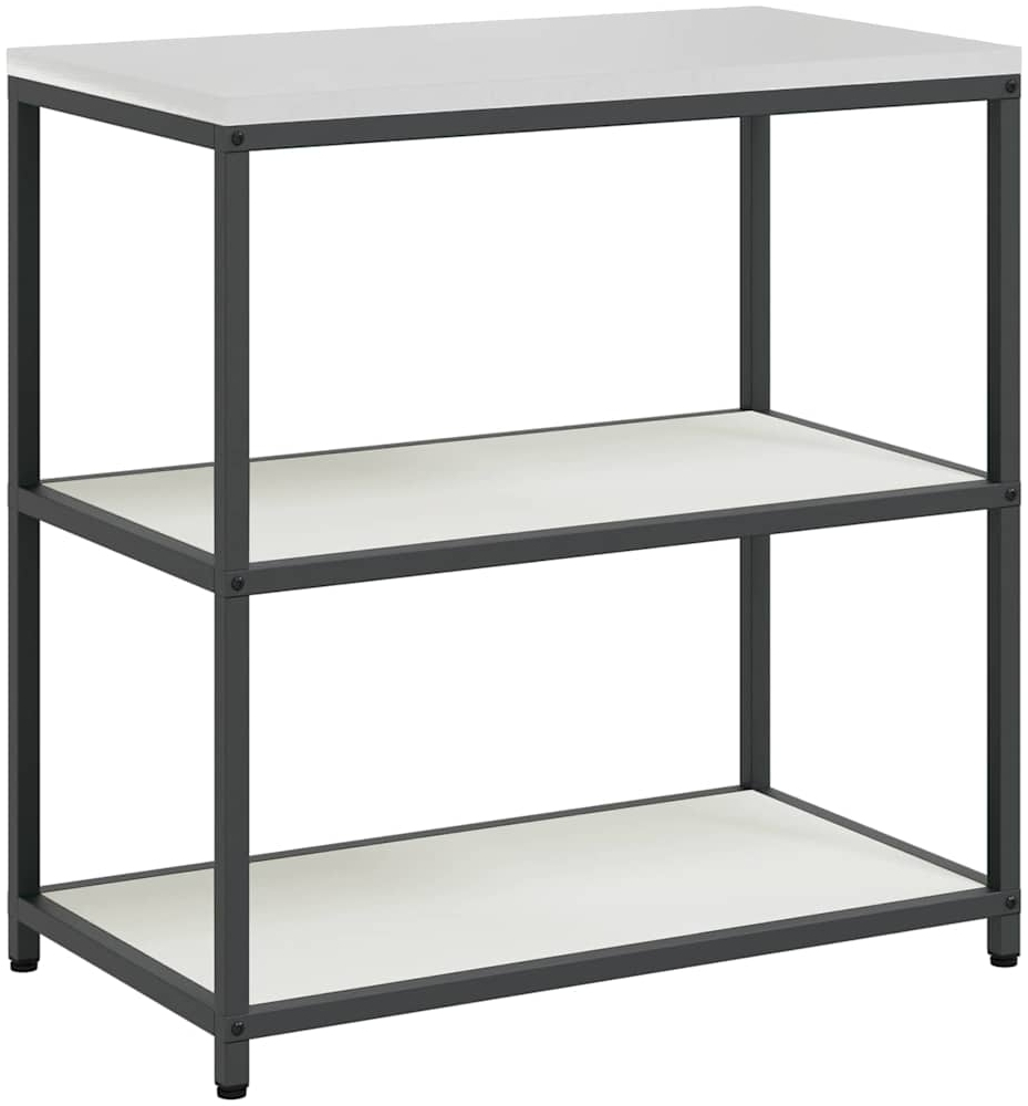 vidaXL Küchenlageregal mit Regal mit Speicher Weiß Stahl 874955 Bild 1