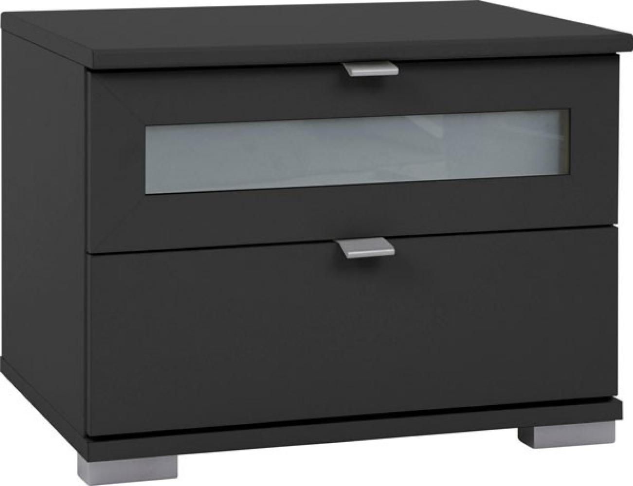 Nachttisch Box Nachtschrank mit Milchglas 52cm graphit Bild 1