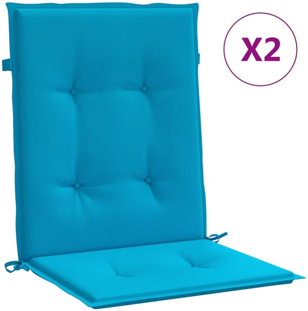vidaXL Gartenstuhlauflagen für Niedriglehner 2 Stk. Blau 100x50x3 cm 47554 Bild 1