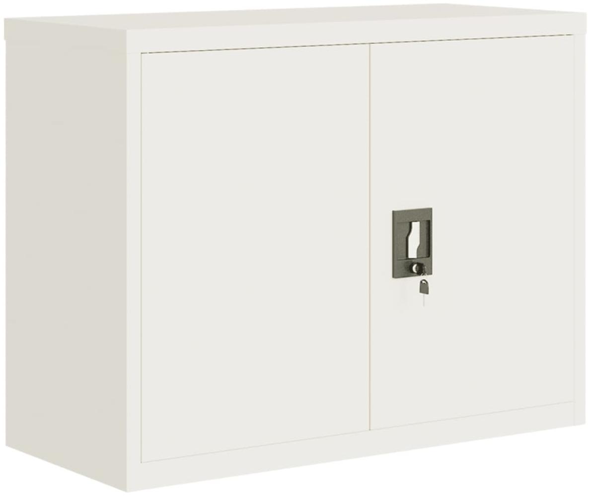 vidaXL Aktenschrank Weiß 90x40x70 cm Stahl 339720 Bild 1