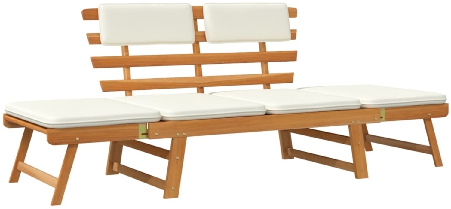 vidaXL Gartenbank 2-in-1 mit Polstern 190 cm Massivholz Akazie 42647 Bild 1