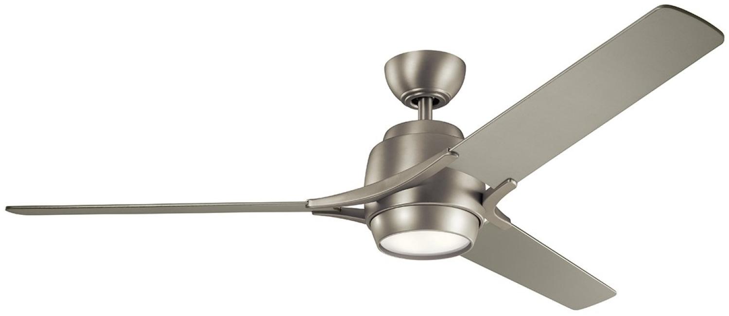 Elstead Lighting Zeus Deckenventilator LED nickel gebürstet Bild 1