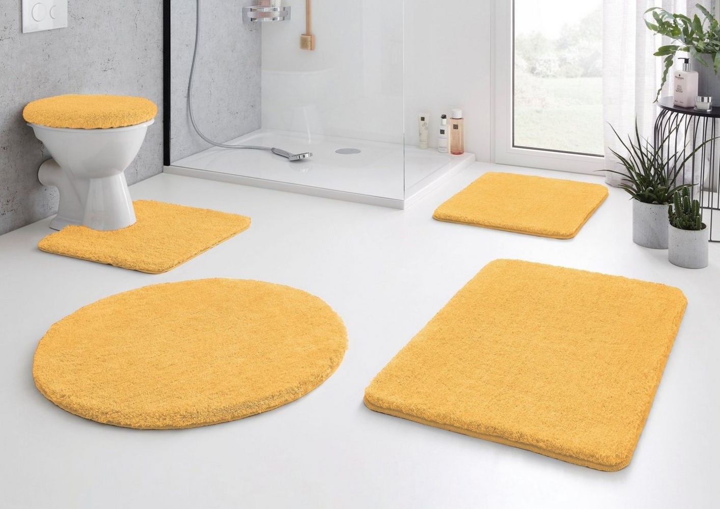 Kleine Wolke Badematte RELAX, Höhe 30 mm, rutschhemmend beschichtet, fußbodenheizungsgeeignet, Polyacryl, rechteckig, Badteppich, Uni Farben, rechteckig, rund & als Set erhältlich Bild 1