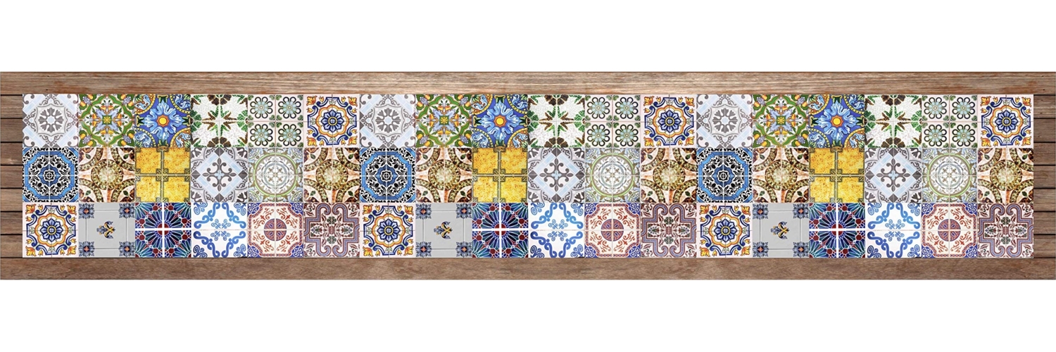 Doge Milano Küchenläufer, 100% Made in Italy, Schmutzabweisender Teppich mit Digitaldruck, Rutschfester und waschbarer Läufer, Modell Immaculada, 280x52 cm Bild 1