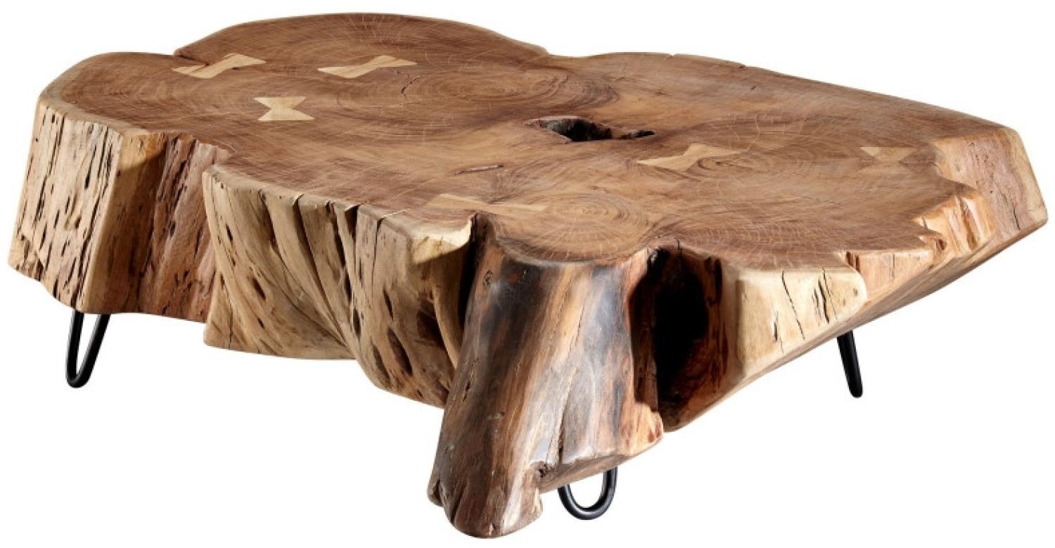 Couchtisch NAKIR 104 x 30 x 69 cm Akazie Vollholz Design Wohnzimmertisch Bild 1