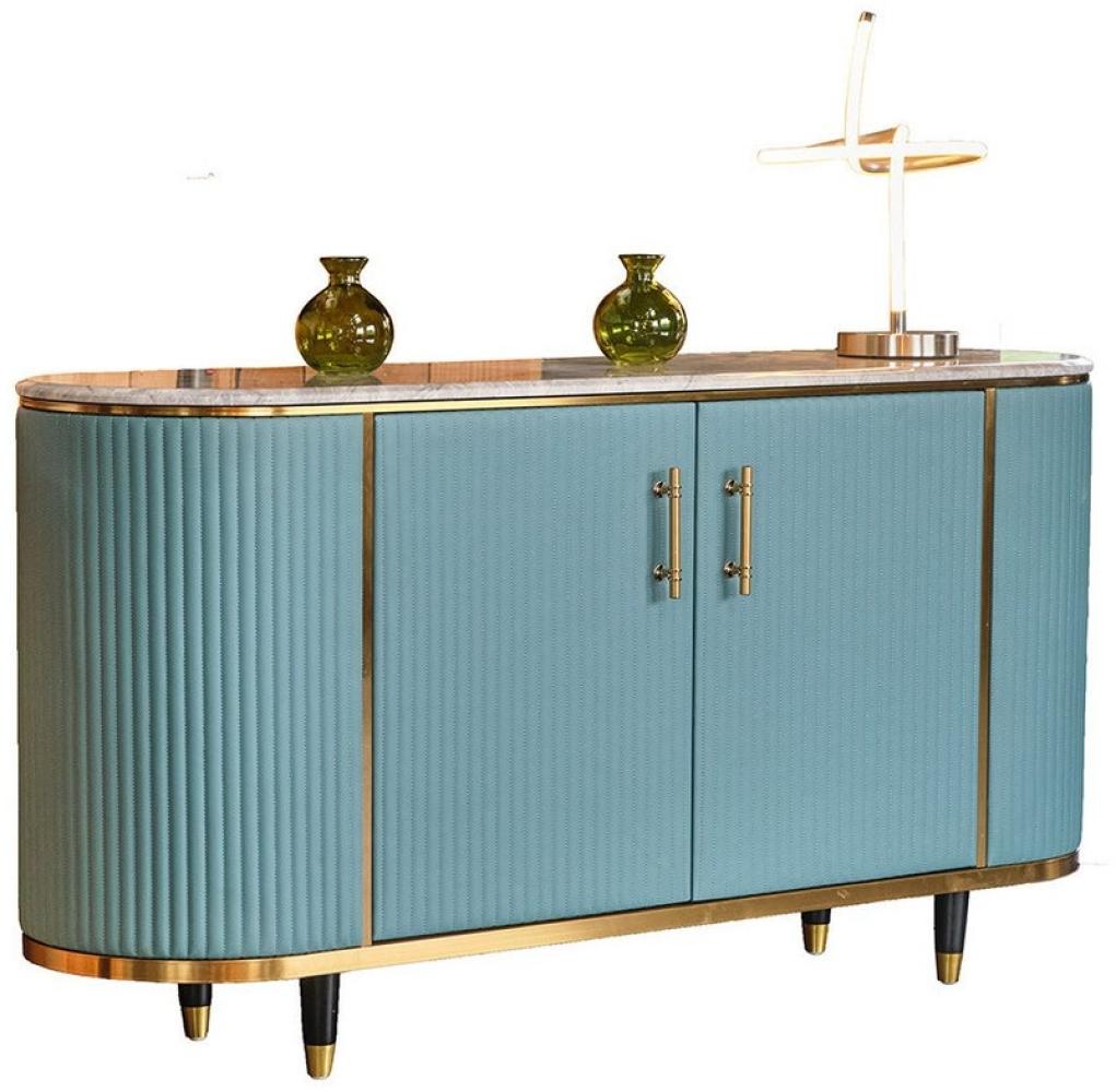 KAWOLA Sideboard MARIA, Marmorplatte Kunstleder verschiedene Farben Bild 1