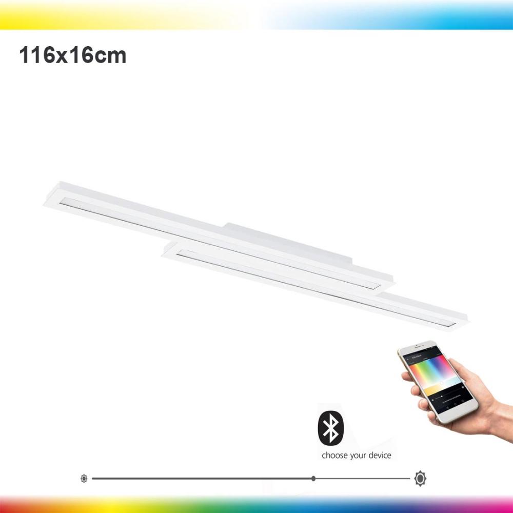 Eglo 32164 LED-Panel Deckenleuchte Crosslink SALITERAS-C weiss L:116cm B:16cm H:5cm dimmbar 2700-6500K mit Connect Funktion Bild 1