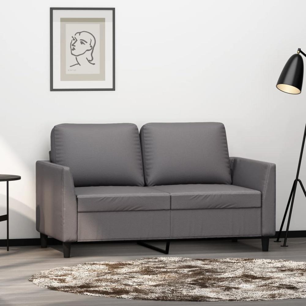 vidaXL 2-Sitzer-Sofa Grau 120 cm Kunstleder Bild 1