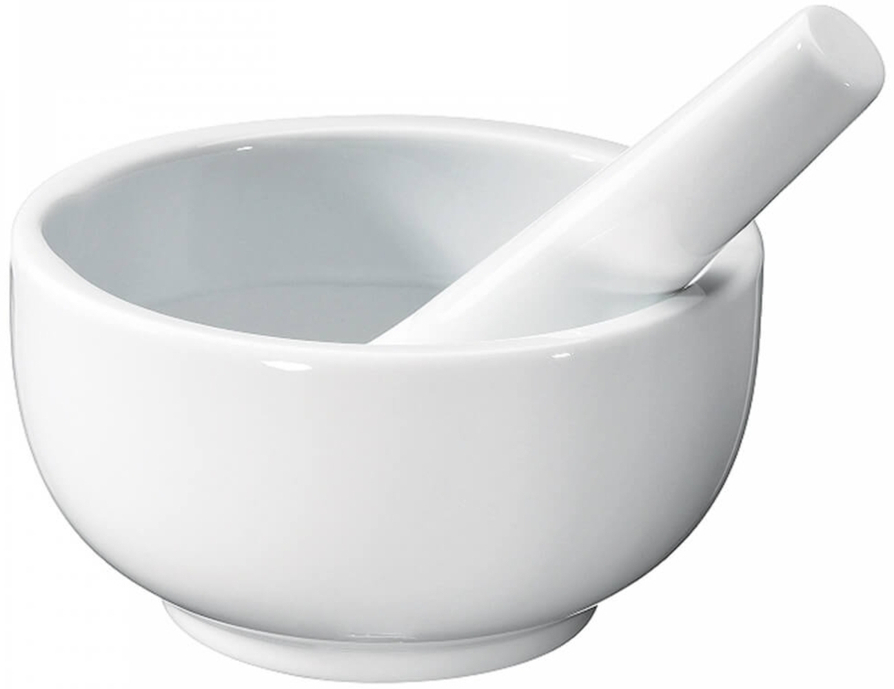 Küchenprofi Mörser Porzellan mit Stößel Weiß 9cm Bild 1