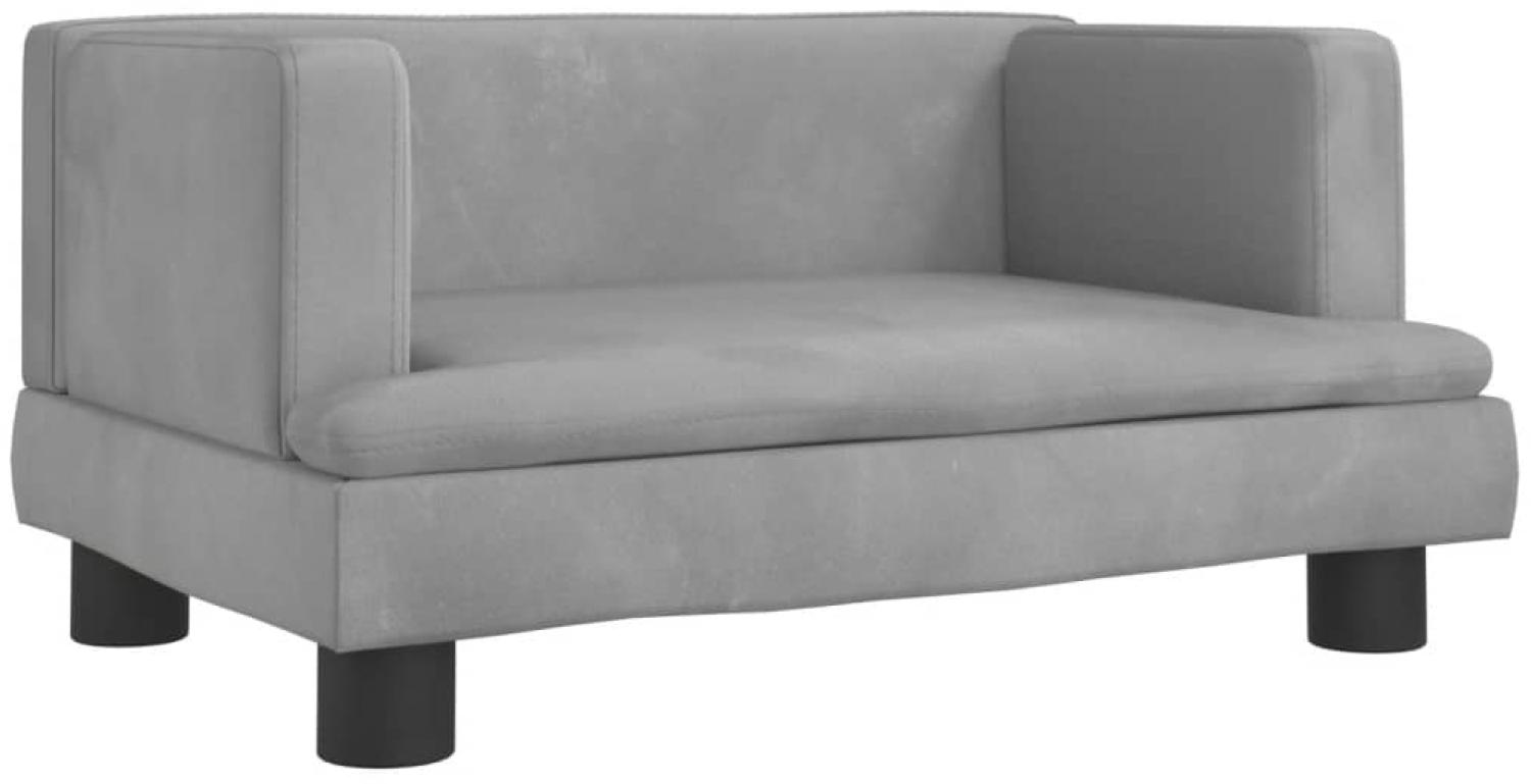 vidaXL Kindersofa Hellgrau 60x40x30 cm Samt 3196318 Bild 1