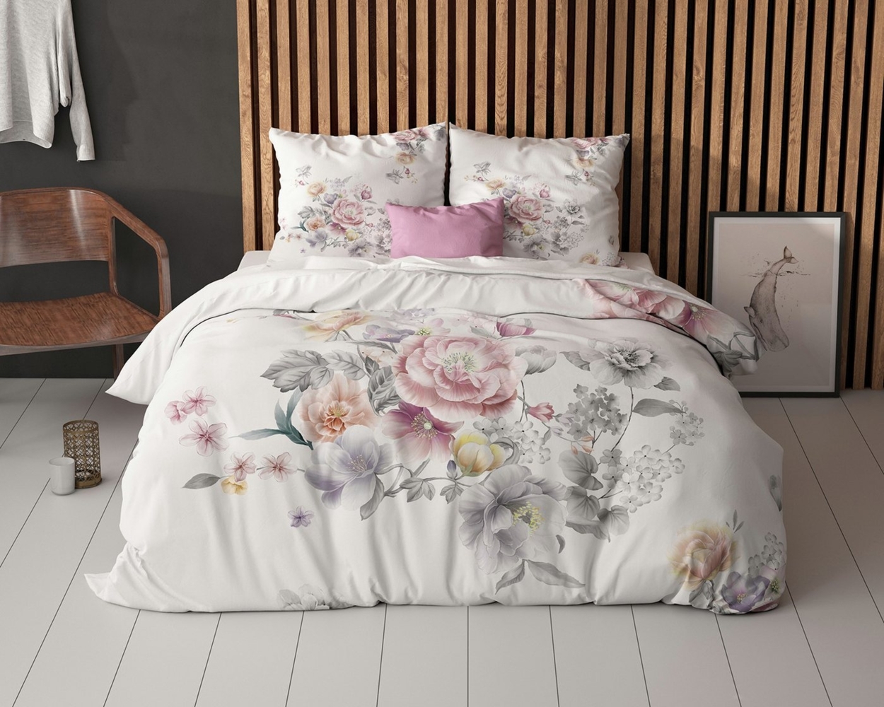 Sitheim-Europe Bettwäsche Bettwäsche Isabeau Weiß Bettbezug mit Kissenbezug, Mikrofaser, 3 teilig Bild 1