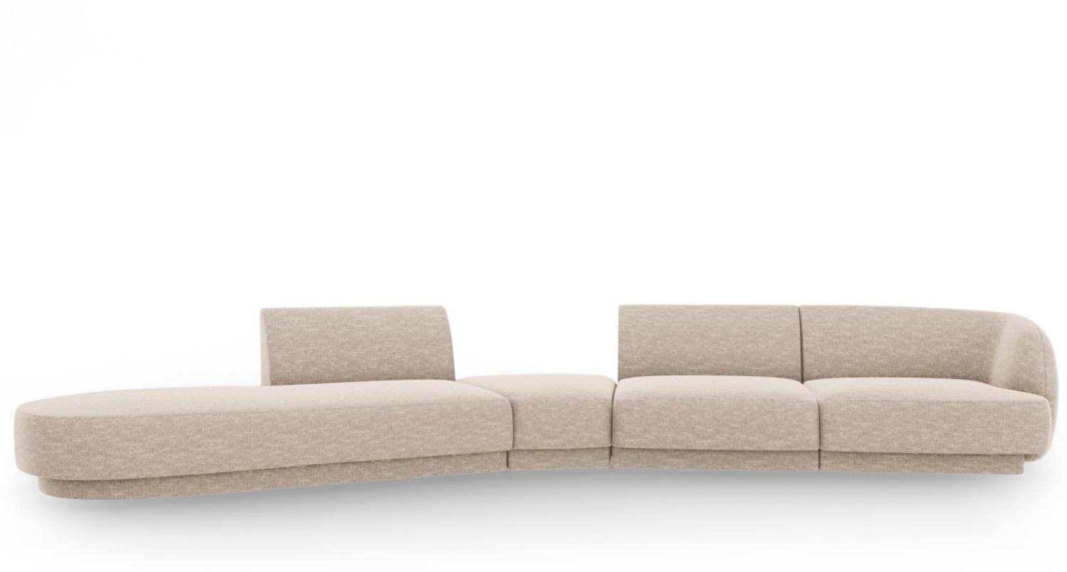 Micadoni Modulares Sofa Miley 5-Sitzer Links Chenille Beige Bild 1