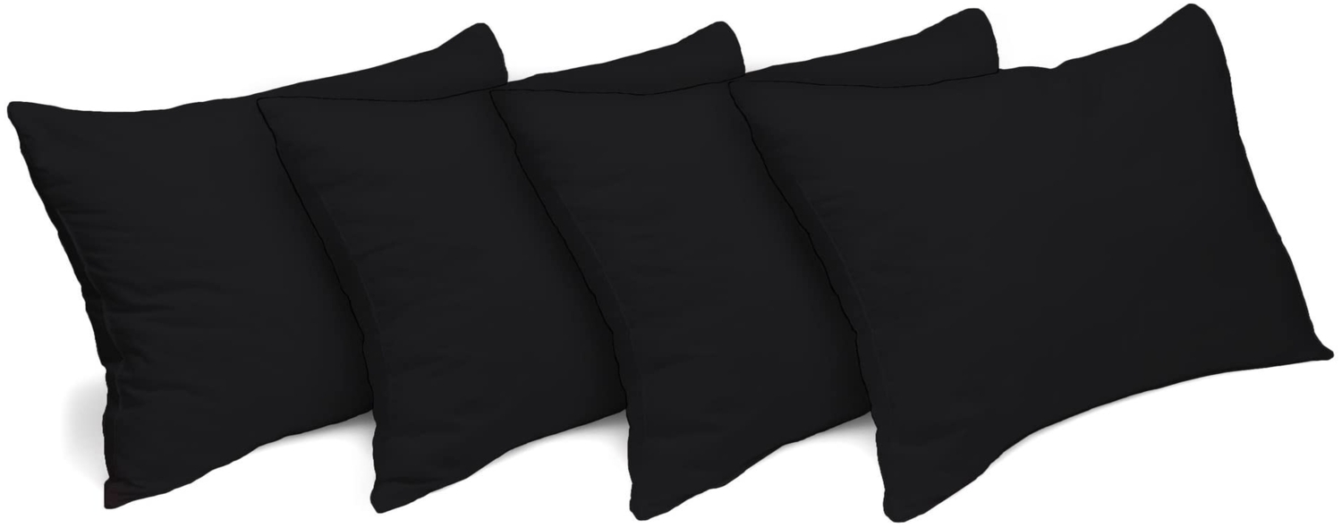 MSS Kissenbezug 4er Set - 145x40 cm - Schwarz Bild 1