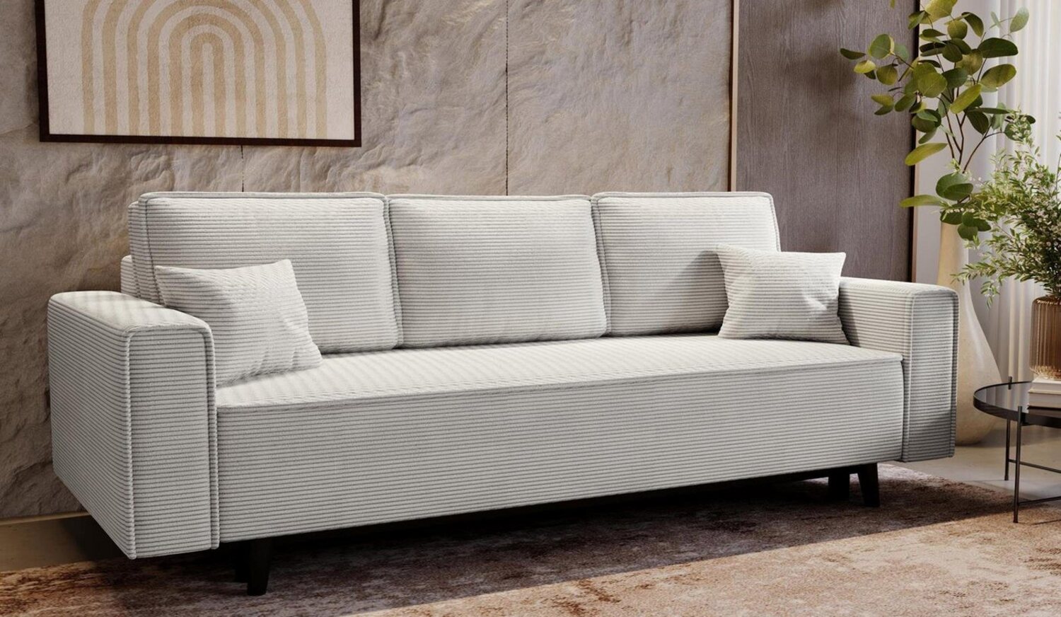 Beautysofa Schlafsofa Monte, Die Lieferung gilt für die Einbringung in die Wohnung, stilvoll Polstersofa Bild 1