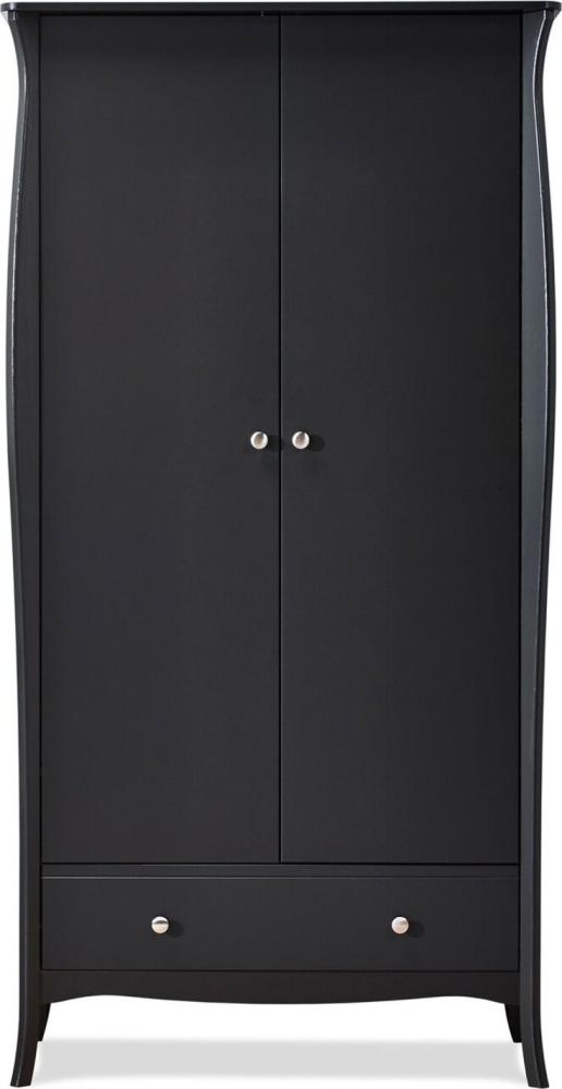 Steens Baroque Kleiderschrank 2-türig mit Schublade, Anzahl Türen: 2, Anzahl Einlegeböden: 1, Schwarz Bild 1