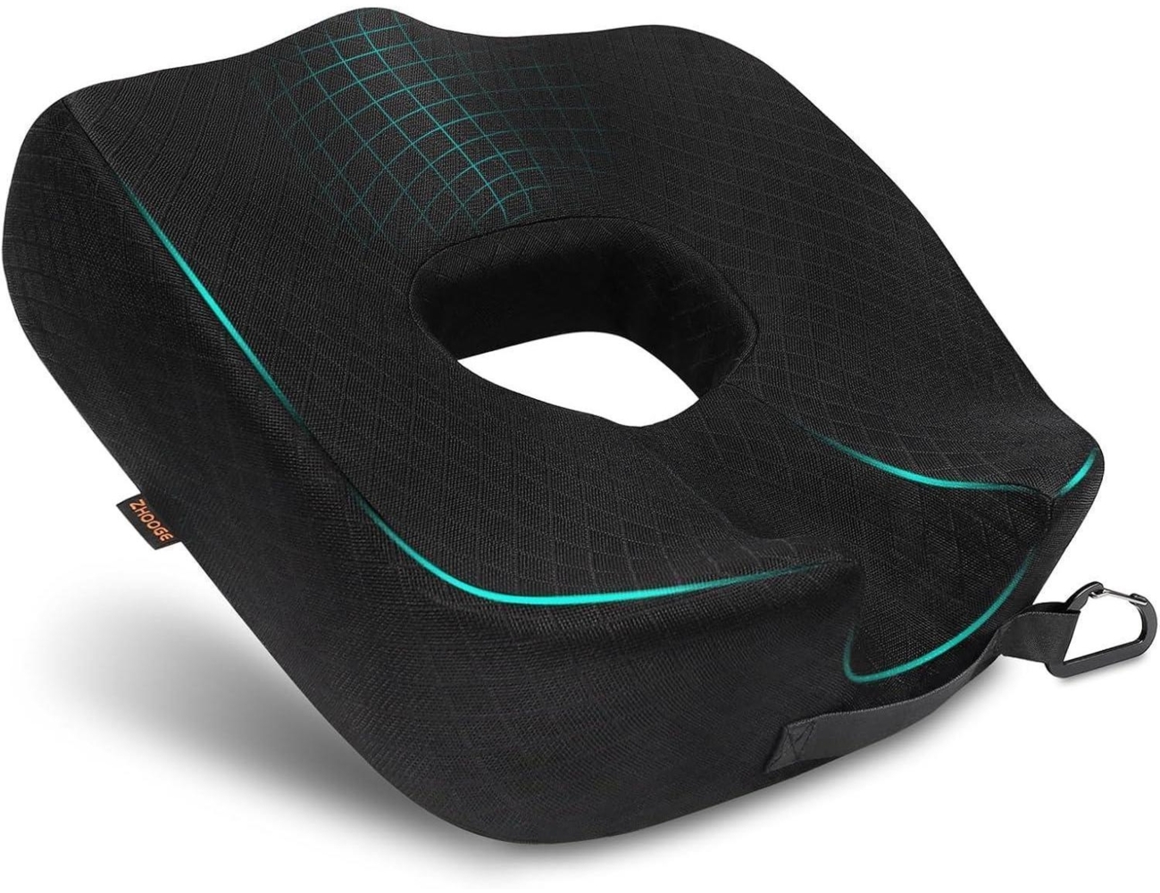 Schwarzes Hämorrhoiden Sitzkissen Memory Foam Steißbeinkissen Donut Kissen Bild 1